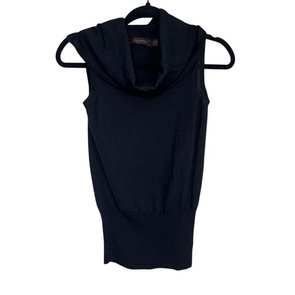 The Limited Sweater Womens Size XS Black Cowl Neck Merino Wool Blend Sleeveless - Picture 1 of 7